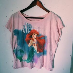 pink little mermaid tee